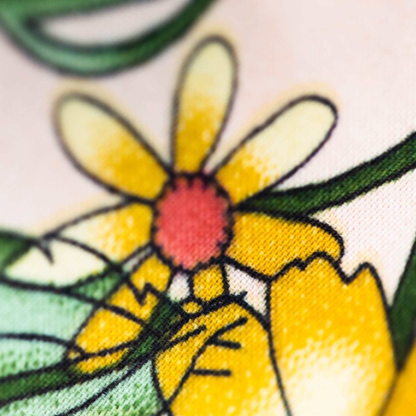 Eșarfă damă din satin cu imprimeu floral, 70 x 70 cm - Crem, Multicolor