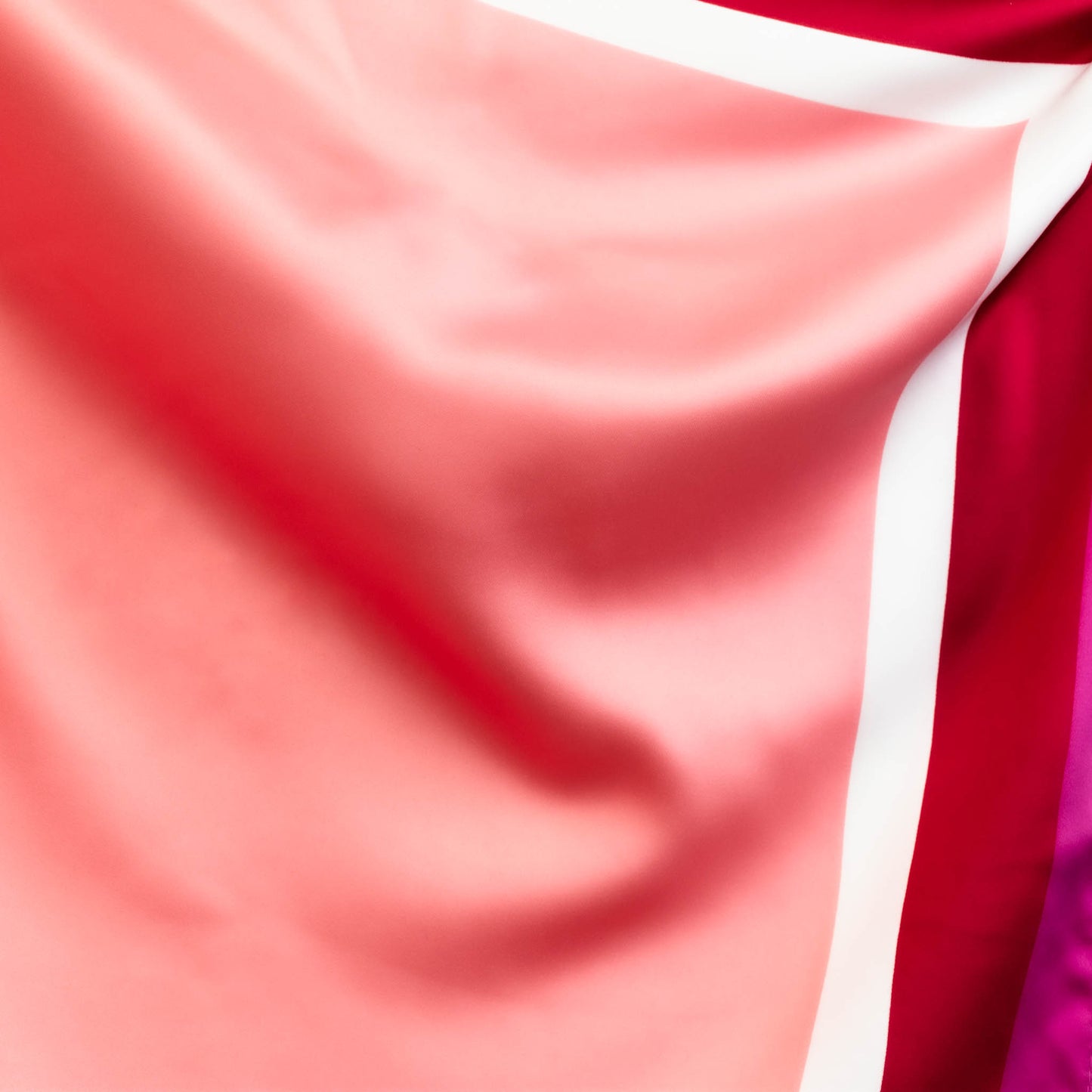 Eșarfă damă din satin, imprimeu cu secțiuni geometrice, 60 x 60 cm - Roz