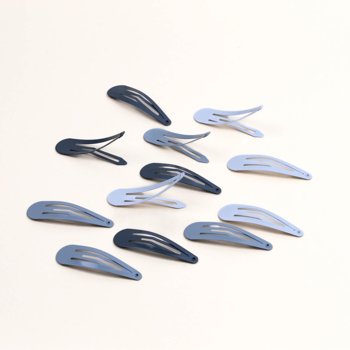 Agrafe de păr click simple, set 12 buc - Sport Mix