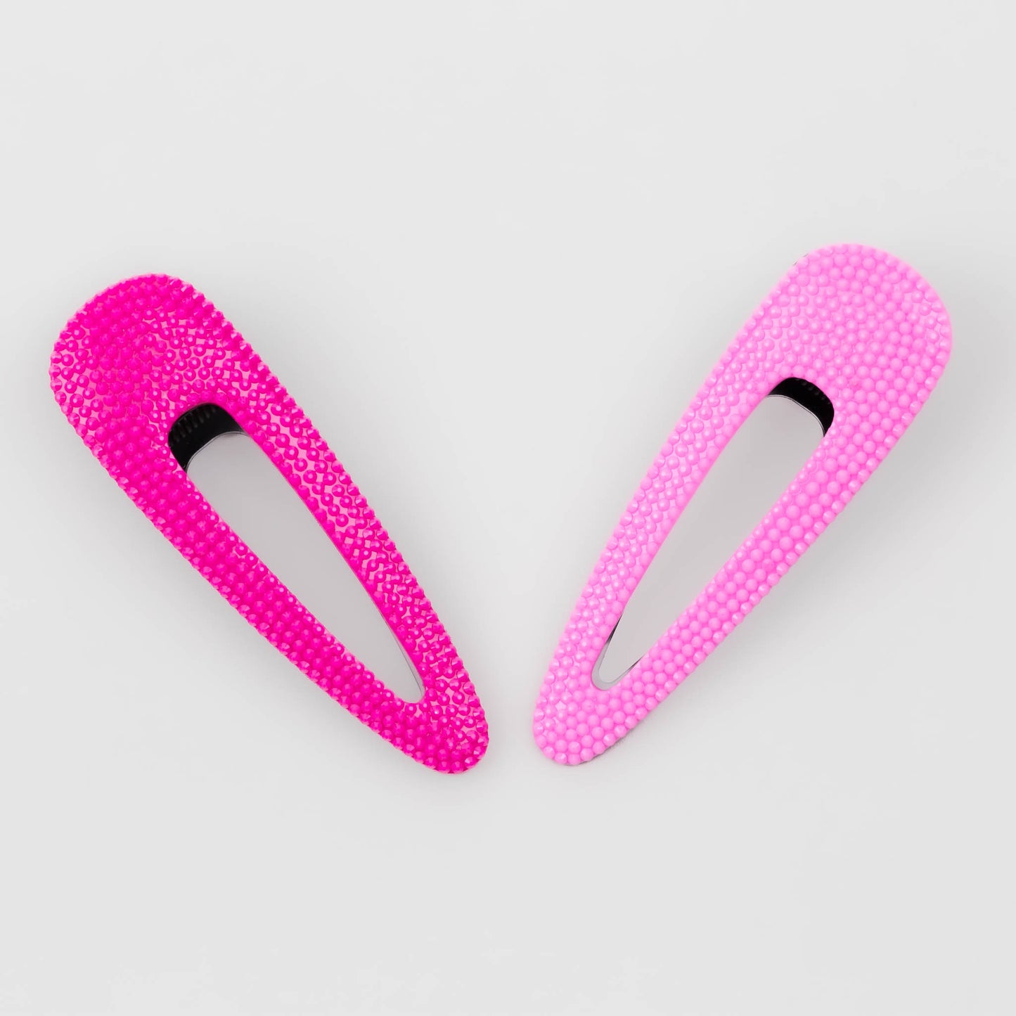 Agrafe de păr tip aligator mari cu textură de pietre mici, set 2 buc - Rox Mix