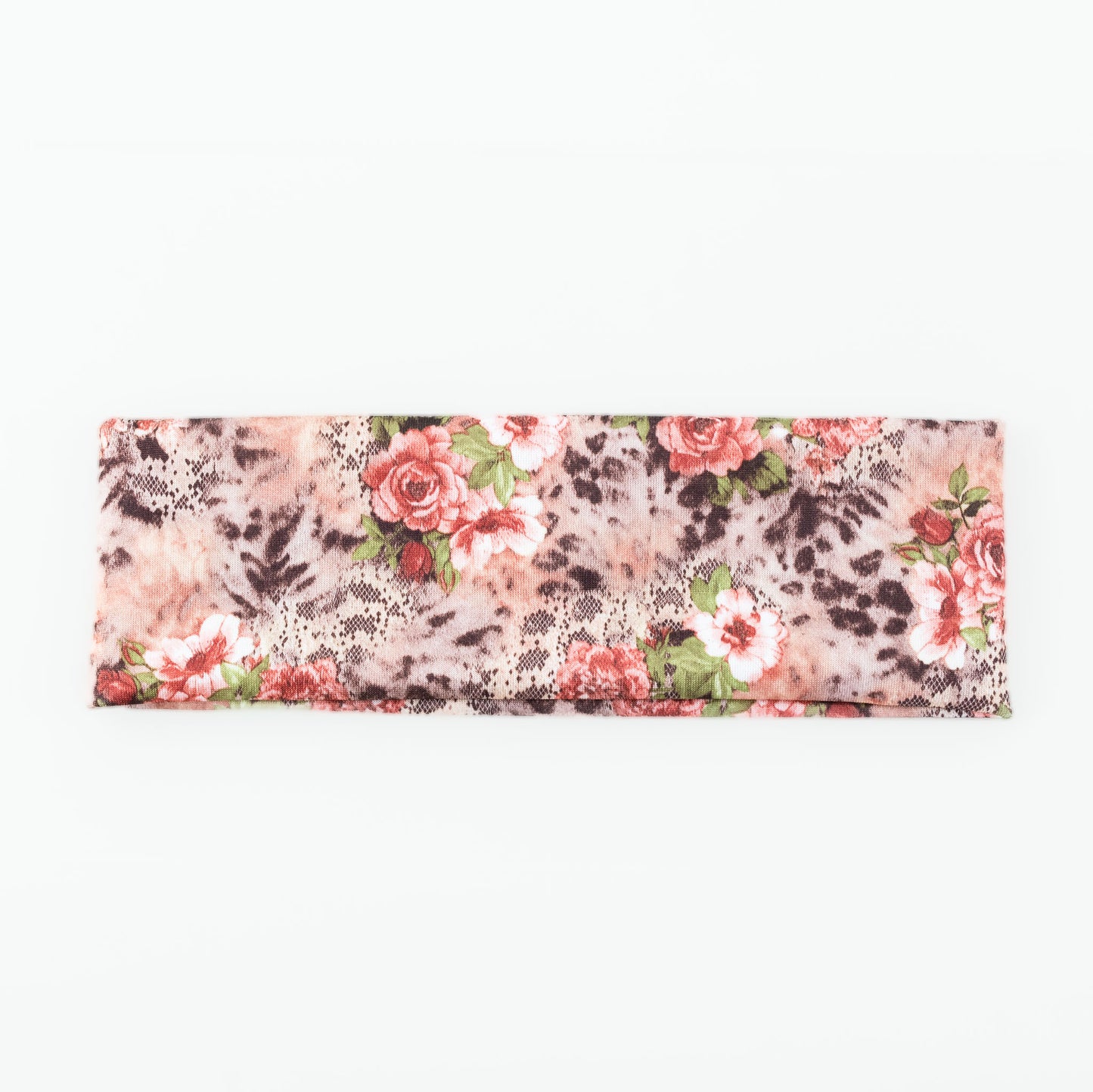 Bentiță de păr simplă cu, imprimeu floral garden - Roz