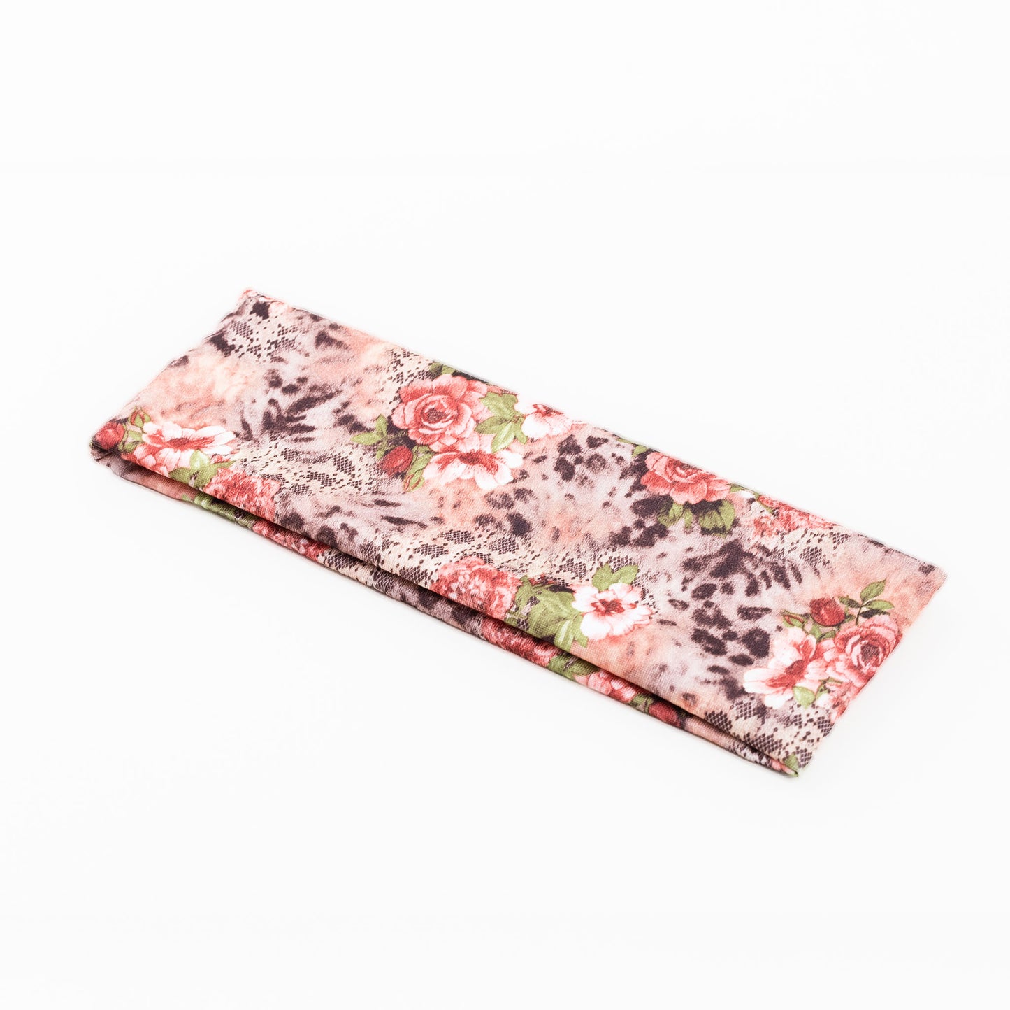Bentiță de păr simplă cu, imprimeu floral garden - Roz