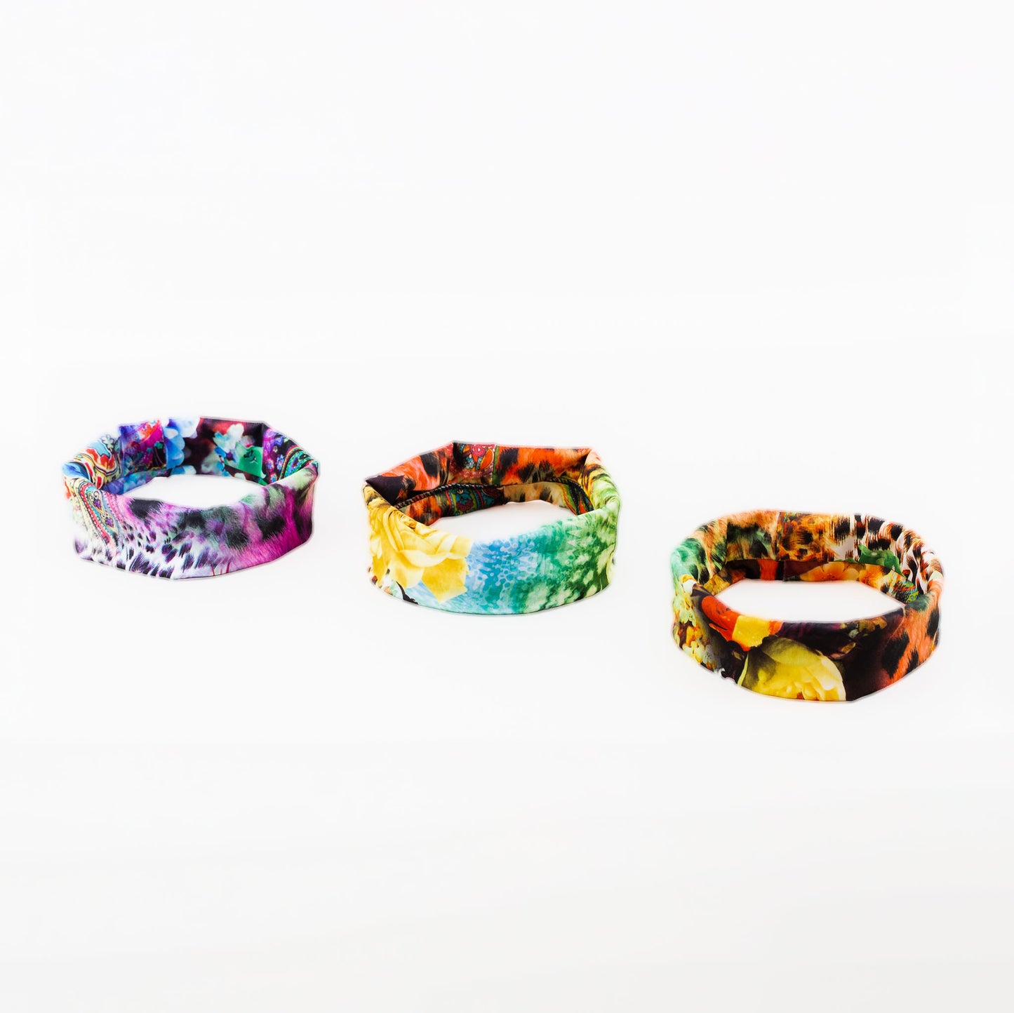 Bentițe de păr simple cu imprimeu abstract animal print, set 3 buc - Multicolor