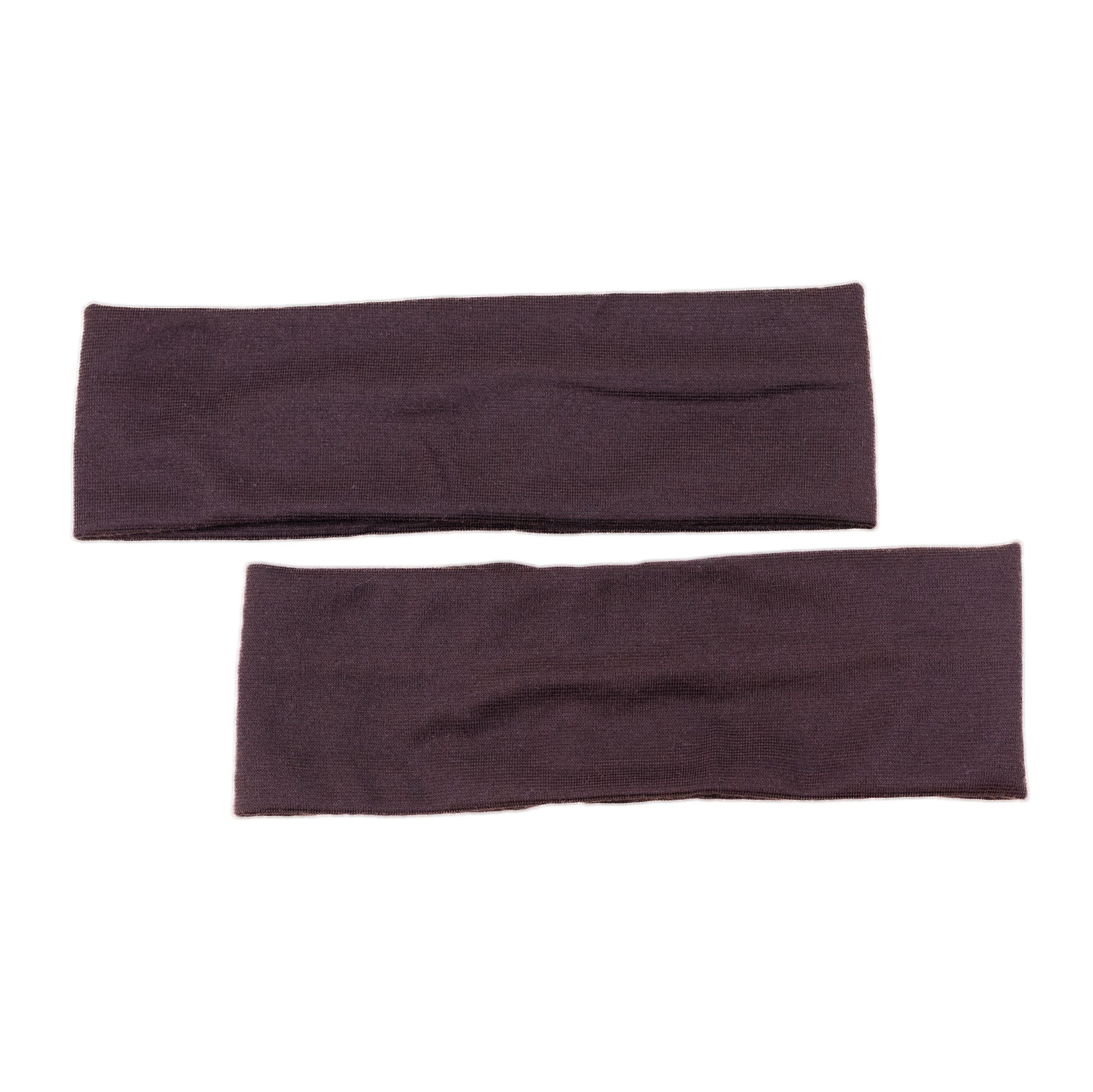 Bentițe de păr simple, lățime 6,5 cm, set 2 buc - Maro