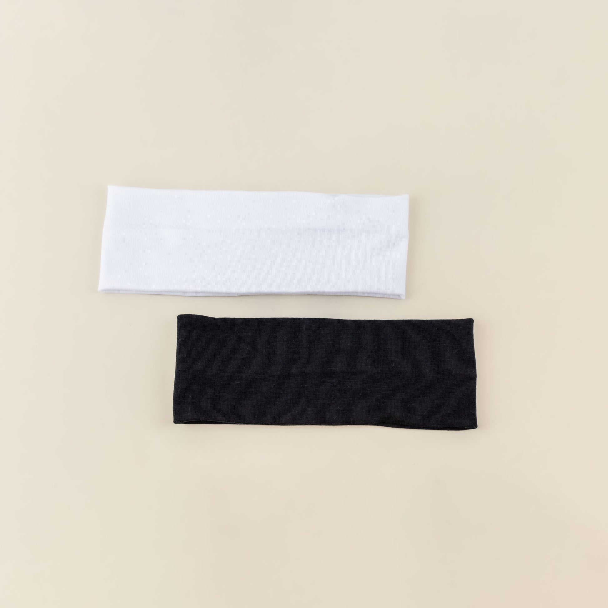 Bentițe de păr simple, lățime 7,5 cm, set 2 buc - Alb, Negru
