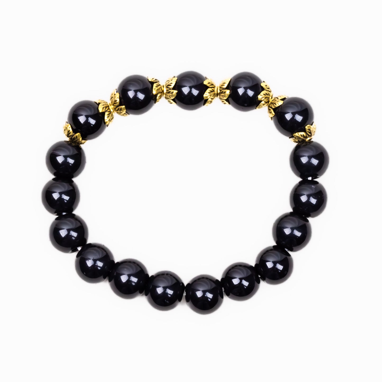 Brățară elastică candy marble cu mărgele - Negru