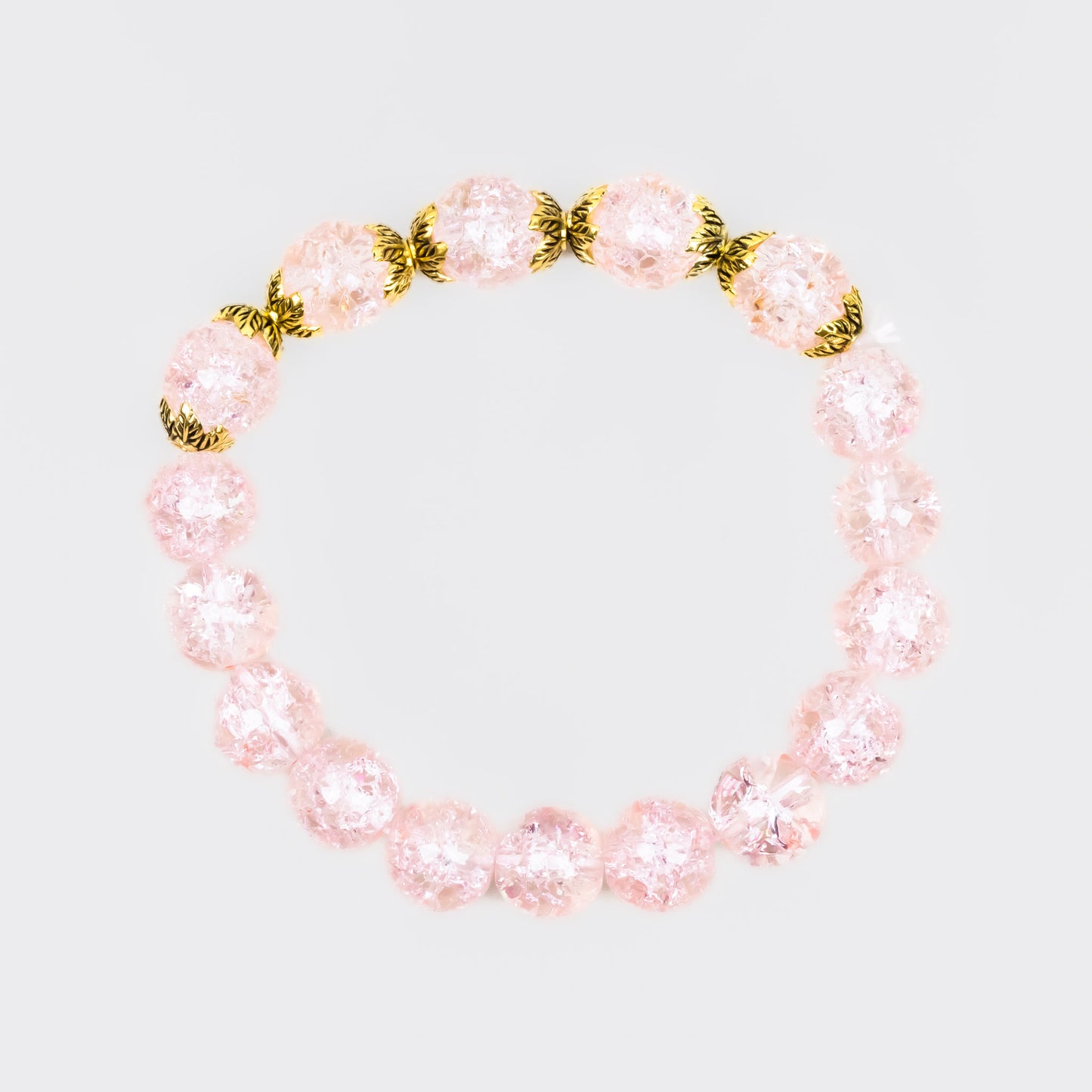 Brățară elastică candy marble cu mărgele translucide - Roz