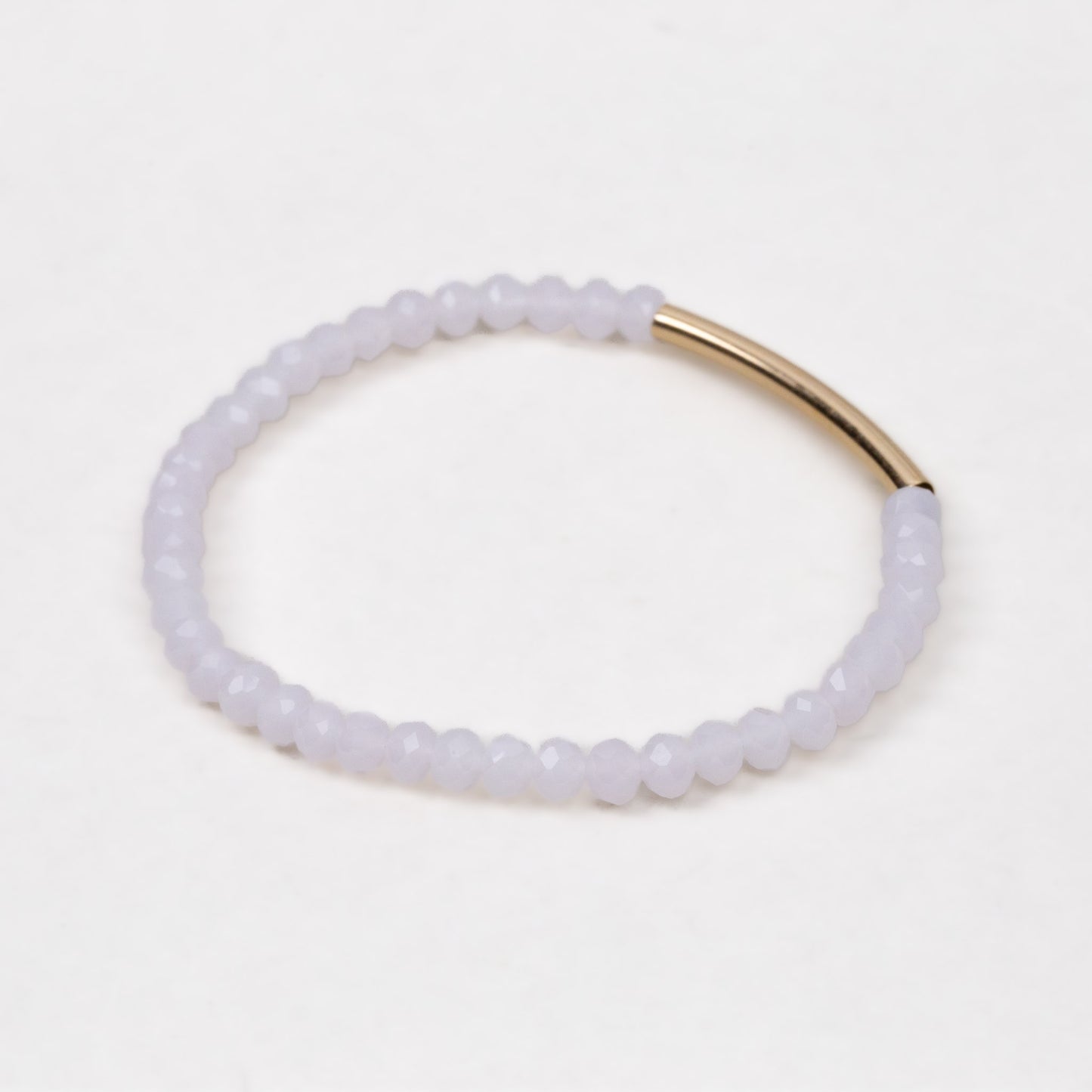 Brățară elastică cu accent auriu și pietre mici - Roz