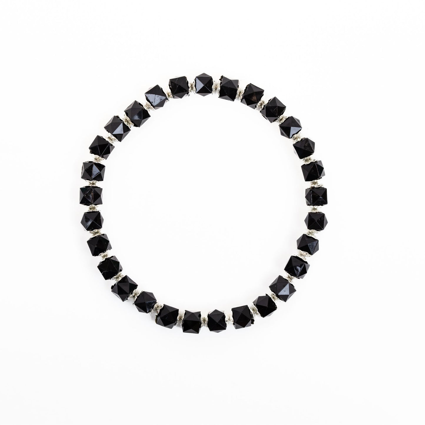 Brățară elastică cu pietre mici - Negru