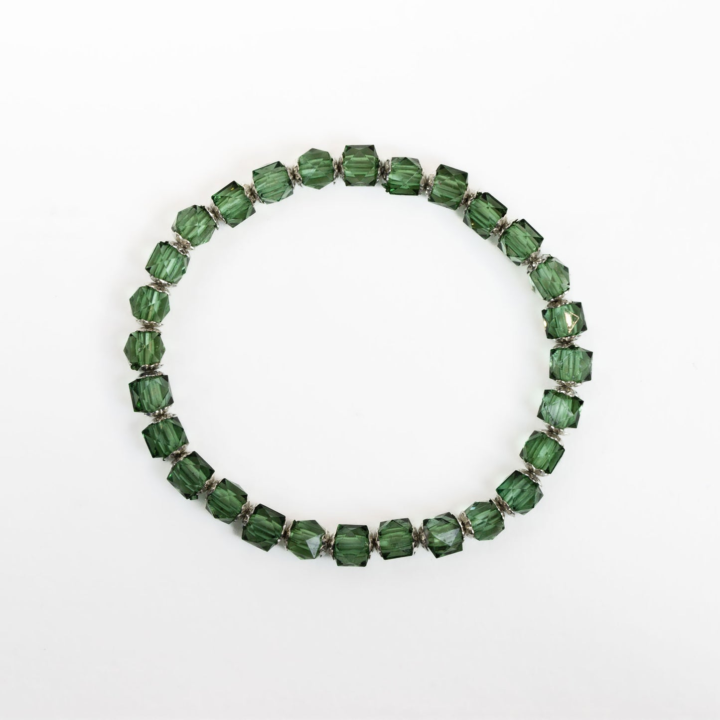 Brățară elastică cu pietre mici - Verde