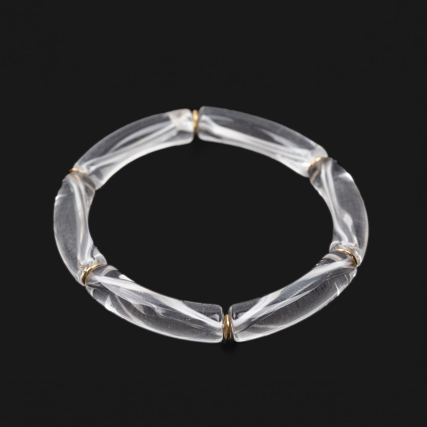Brățară elastică cu secțiuni simetrice - Transparent