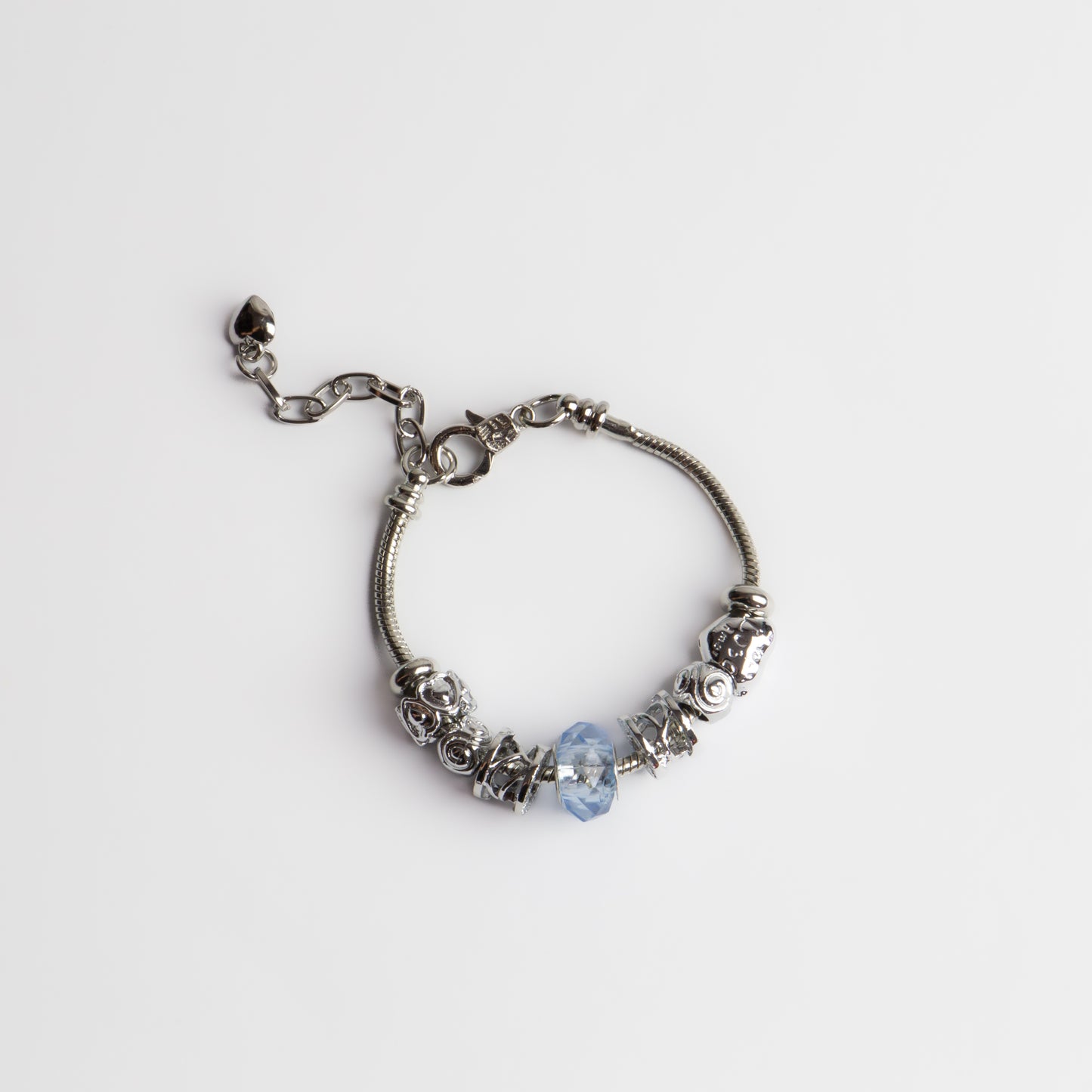 Brățară reglabilă elegant blue cu biluțe - Argintiu