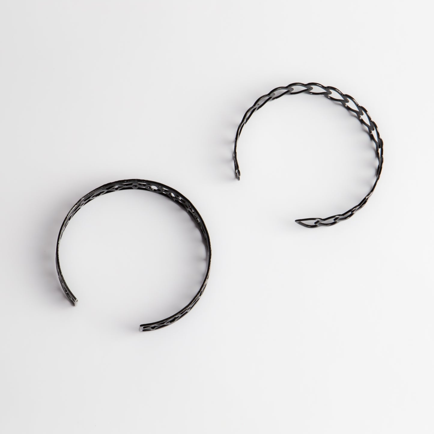 Brățări reglabilă și metalică heart and desert, set 2 - Negru