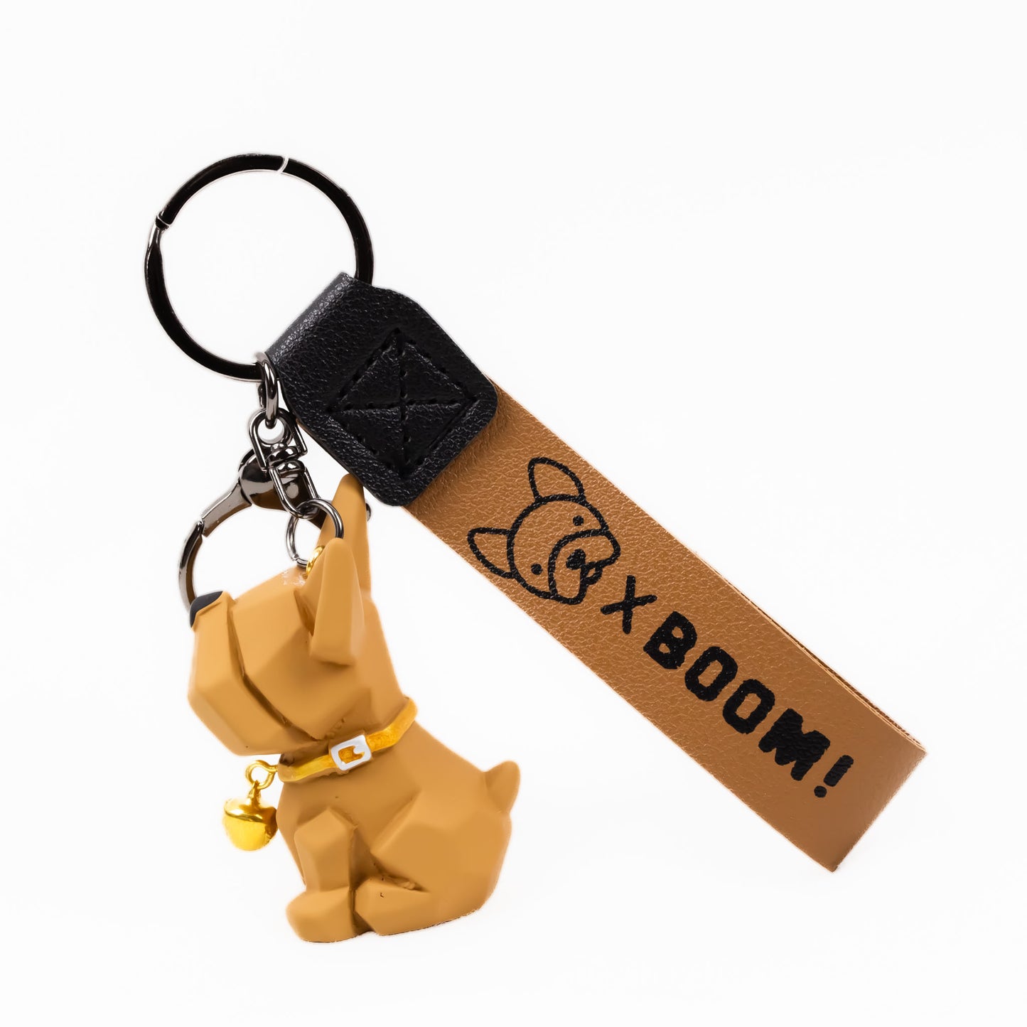 Breloc chei în formă de cățel terrier - Maro