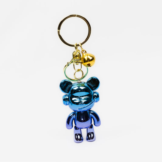Breloc chei lucios în formă de robo mouse - Albastru