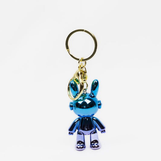 Breloc chei lucios în formă de robo rabbit - Albastru