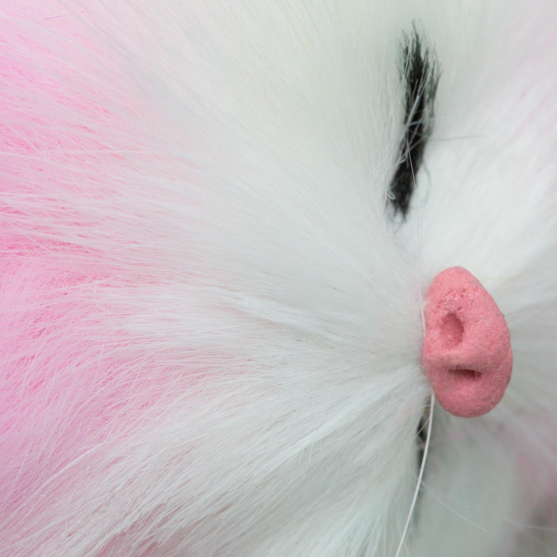 Breloc chei pufos pisicuță adorabilă - Roz