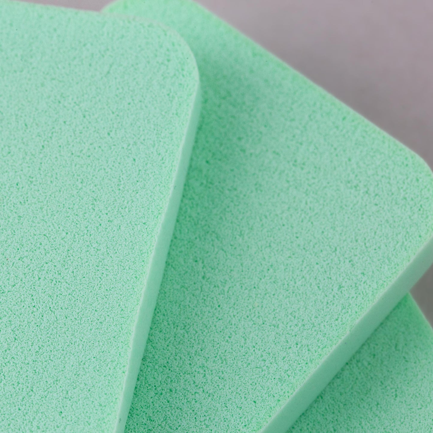 Burete machiaj în formă dreptunghiulară, 5 x 4 cm, set 3 buc - Verde