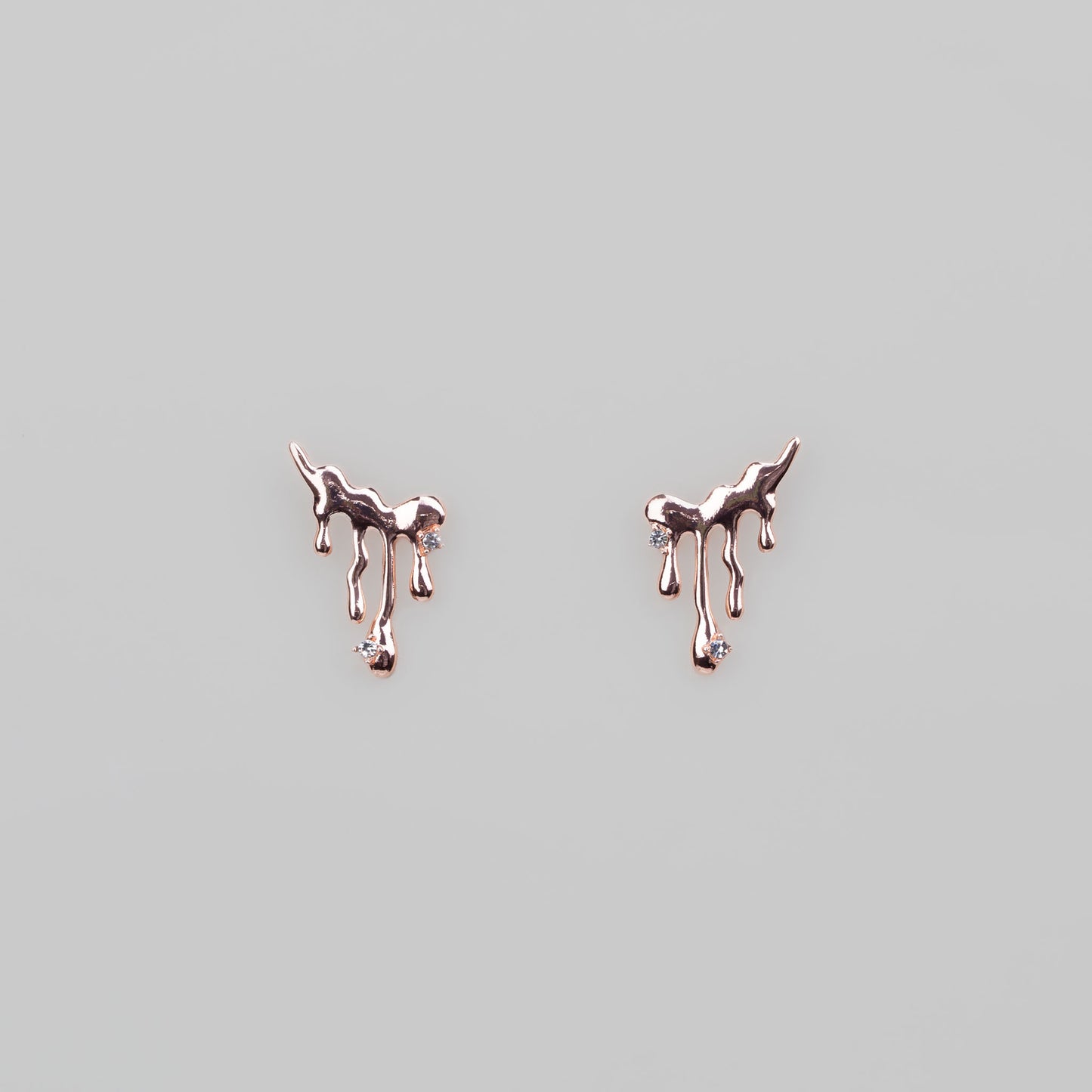 Cercei cu aspect topit - Rose Gold