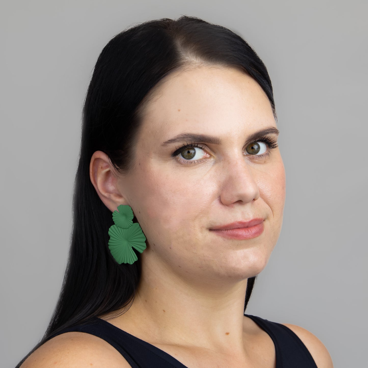 Cercei Fiji cu textură de silicon - Verde