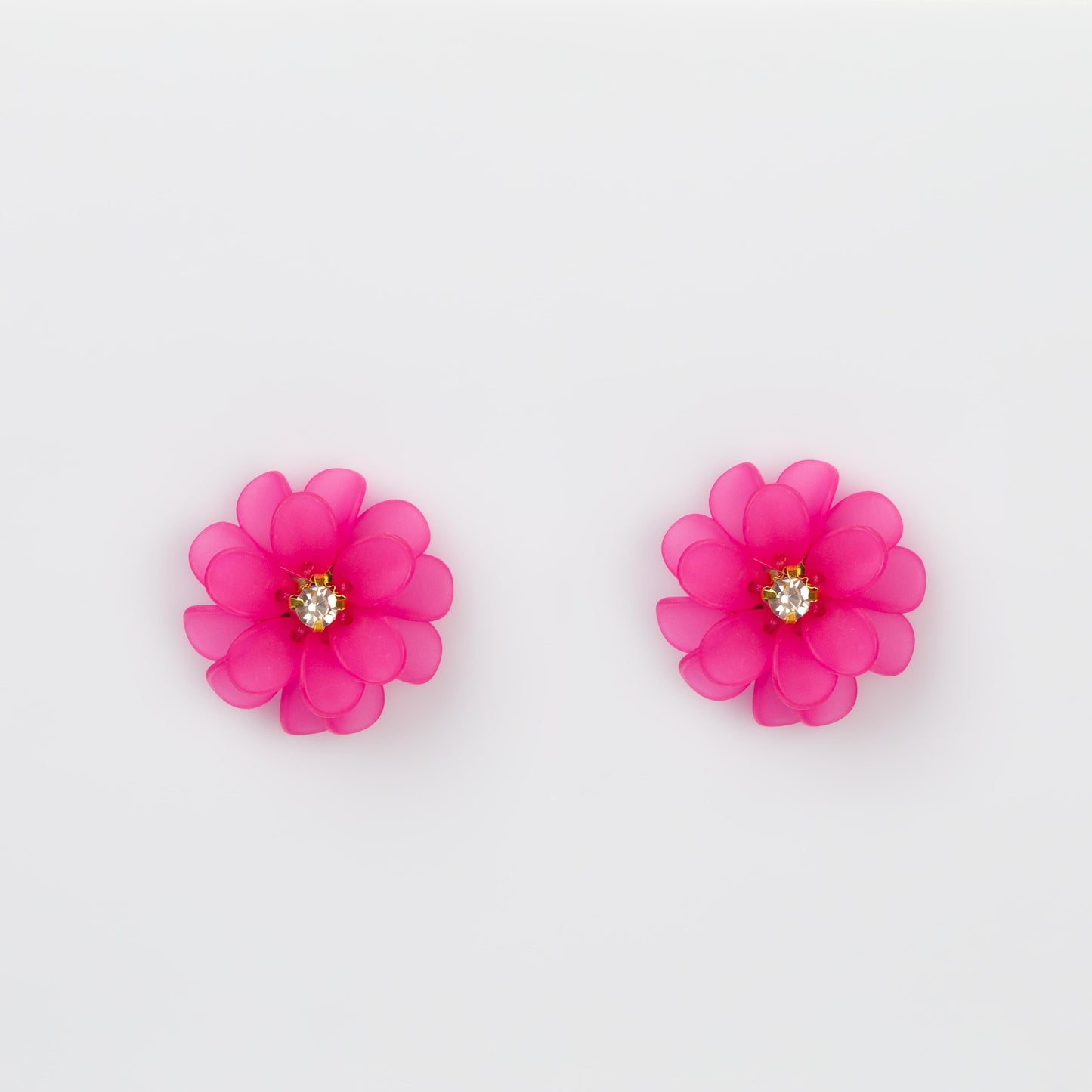 Cercei flori vibrante cu piatră, set 3 - Multicolor