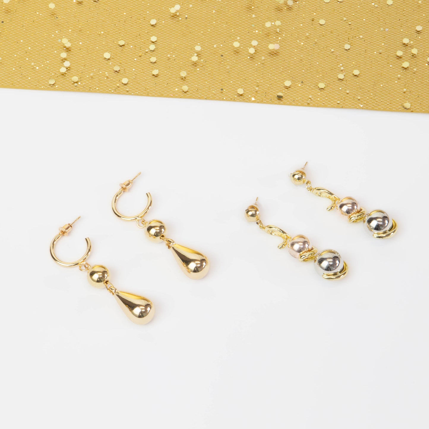 Cercei gaia chic, set 2 - Auriu