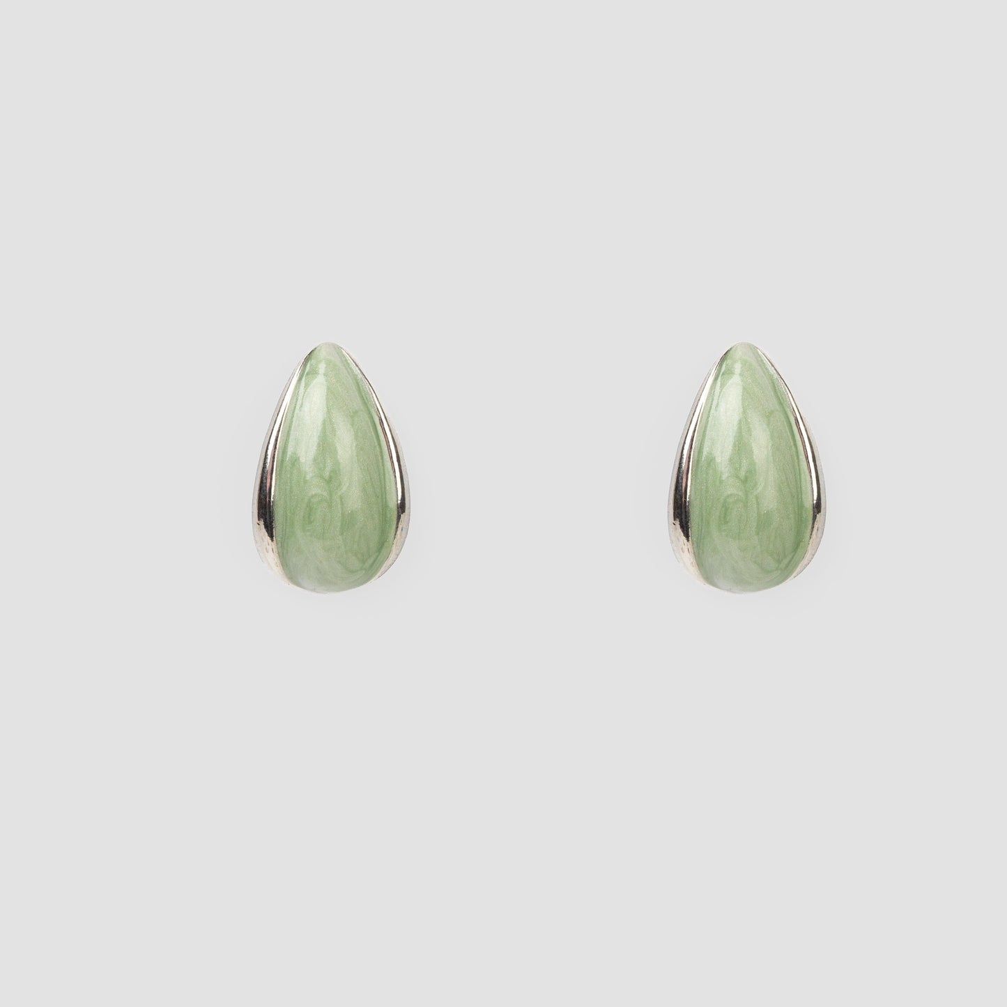 Cercei glossy abstract classy, set 3 - Verde Mist