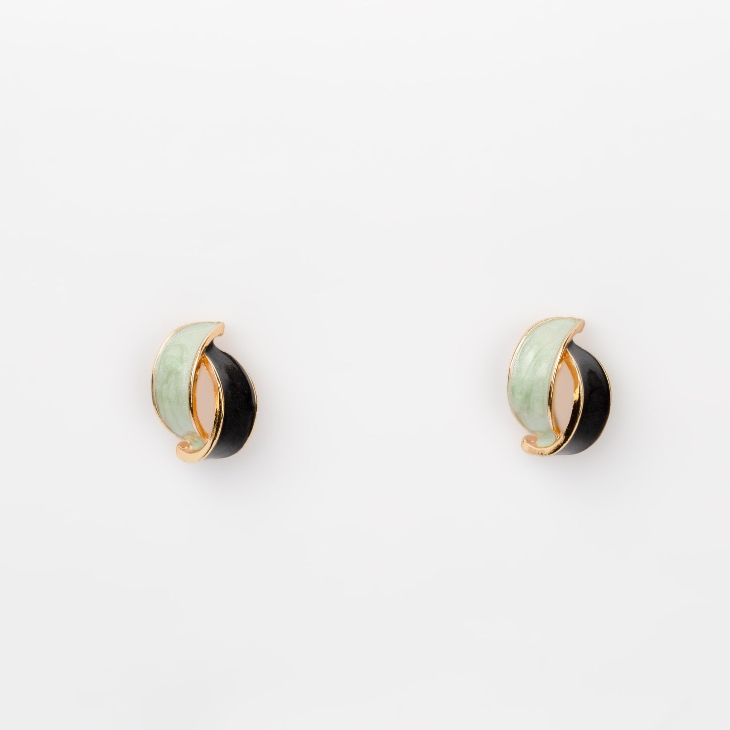 Cercei glossy abstract classy, set 3 - Verde Mist