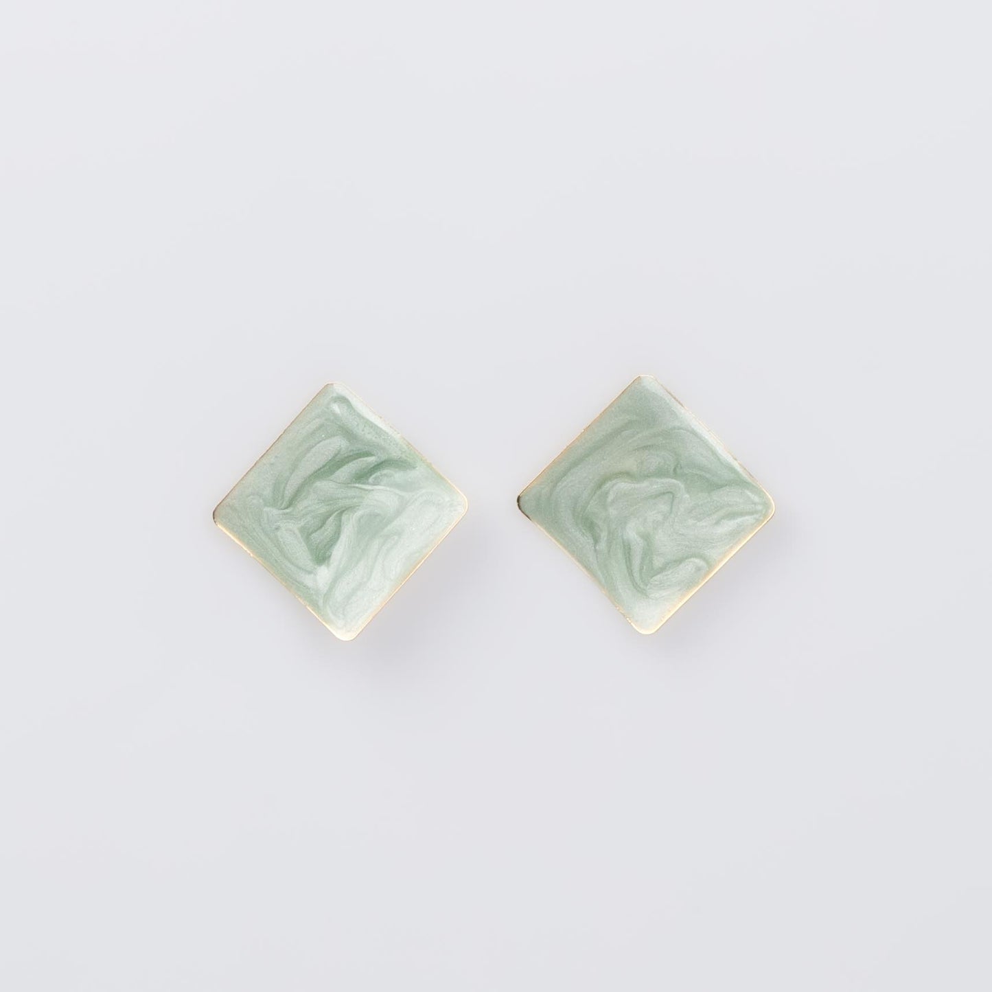 Cercei glossy diversity verde deschis, set 3
