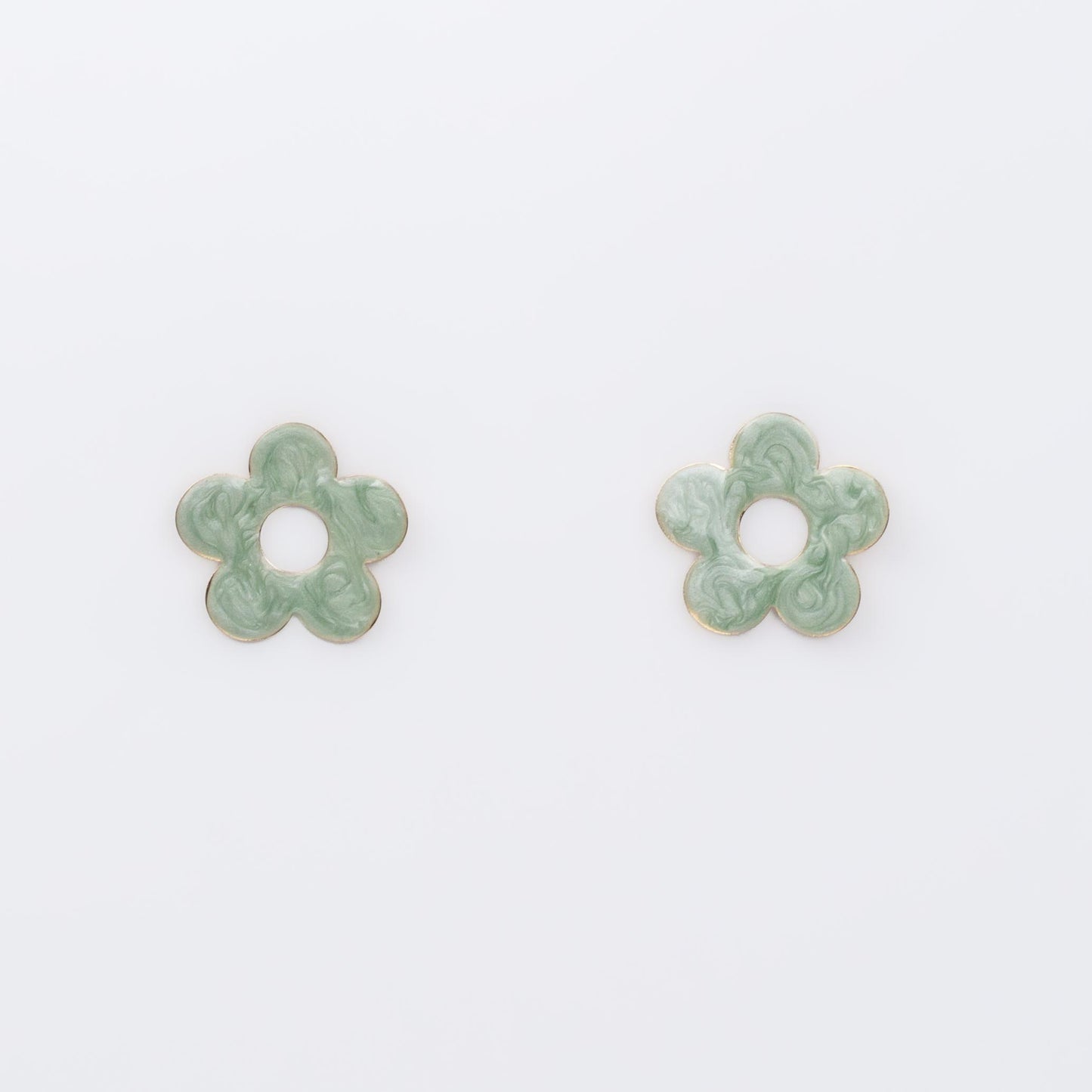 Cercei glossy diversity verde deschis, set 3