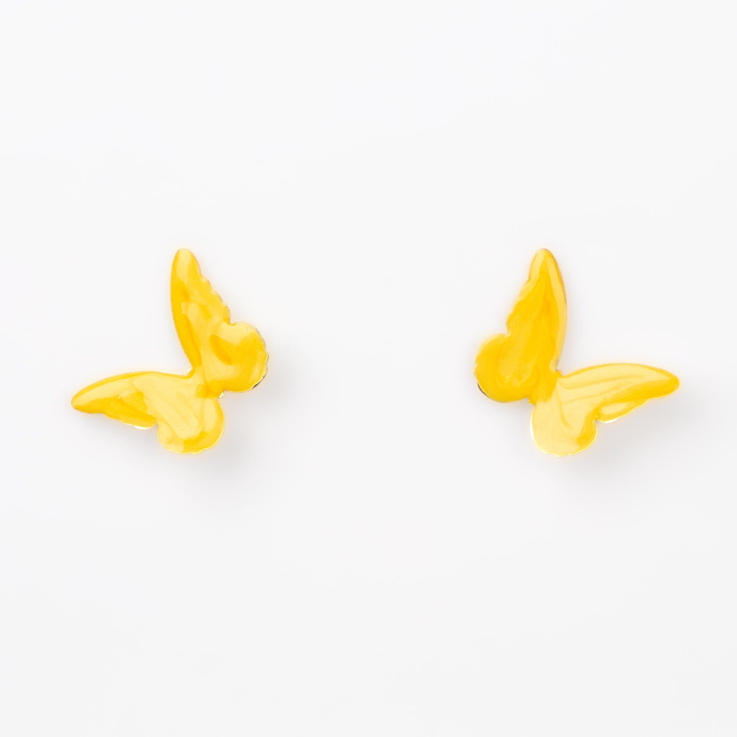 Cercei glossy flori și fluturi, set 3 - Galben