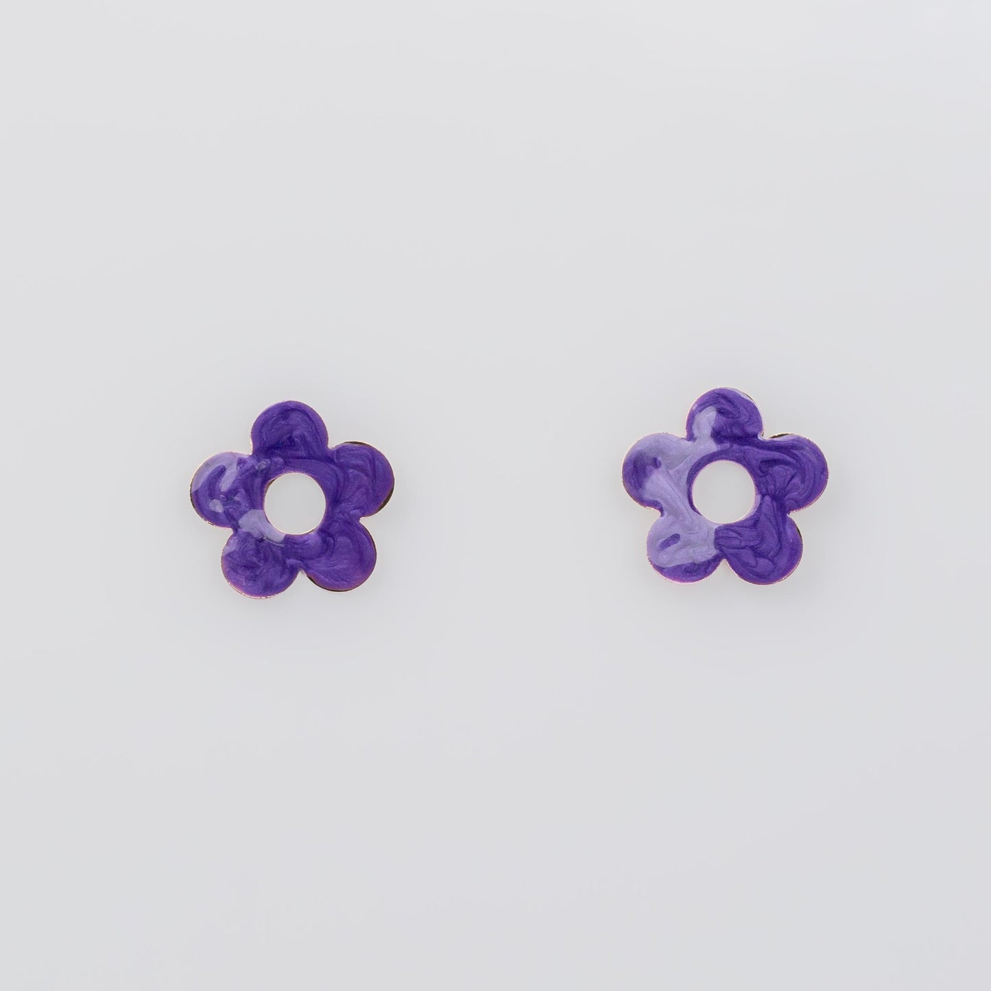 Cercei glossy flori și fluturi, set 3 - Mov