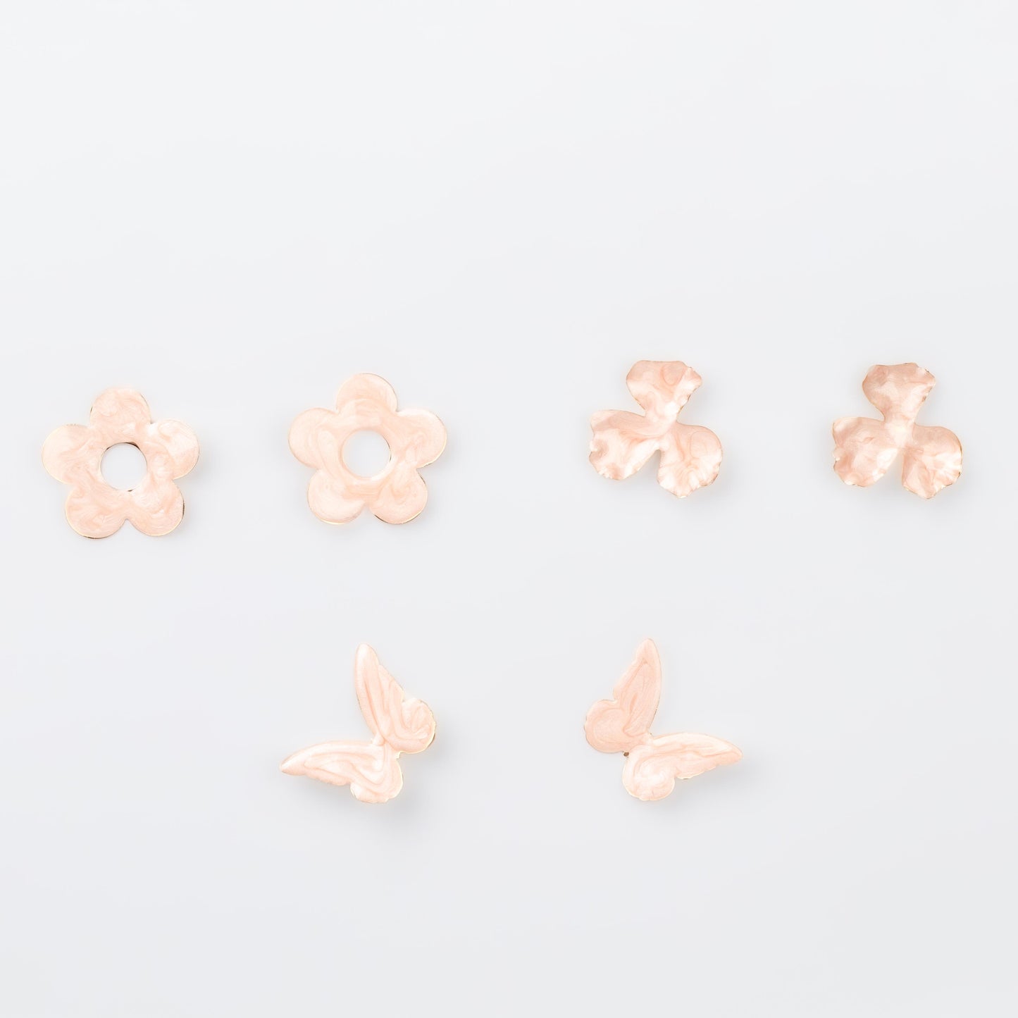 Cercei glossy flori și fluturi, set 3 - Natur