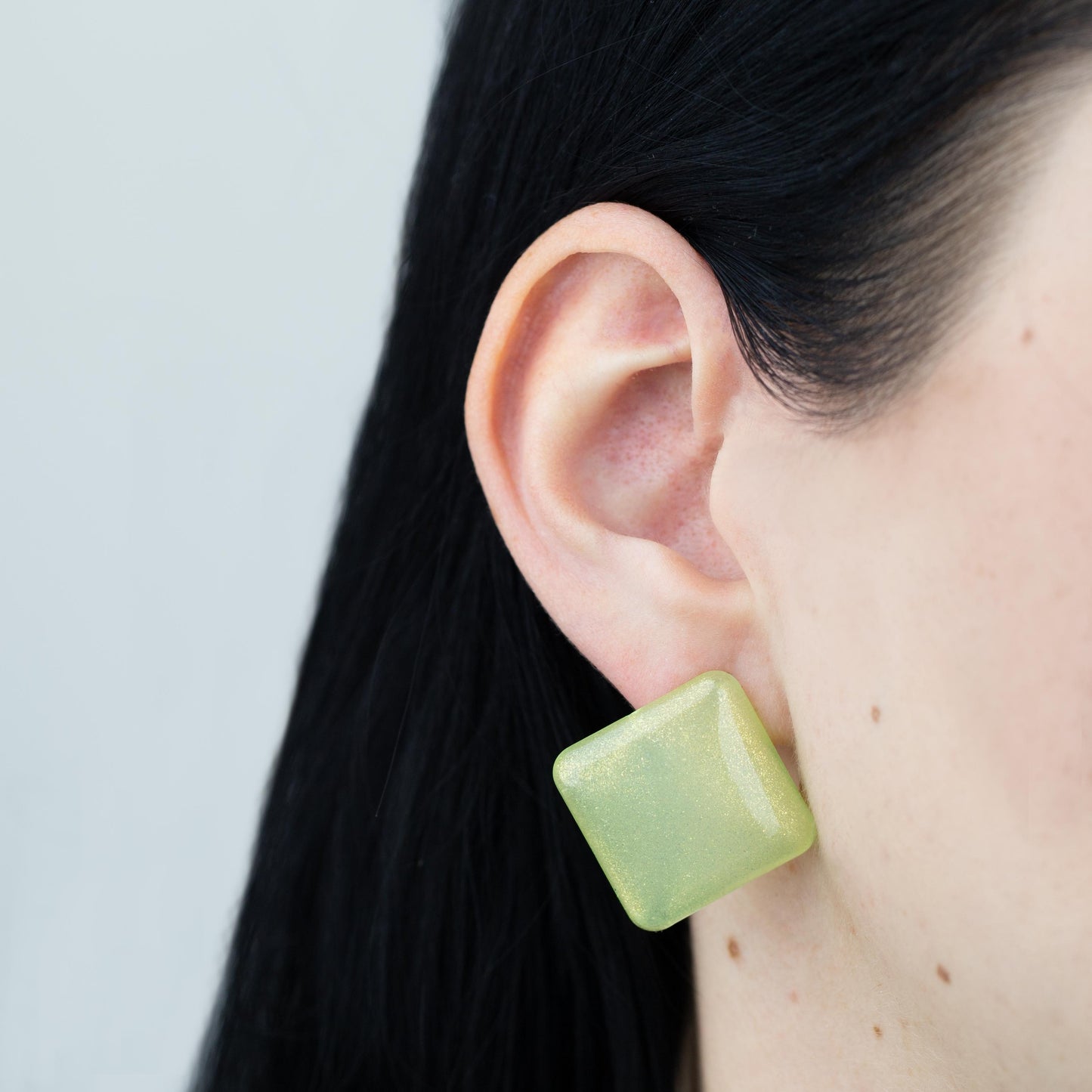 Cercei glossy glitter, set 2 - Verde