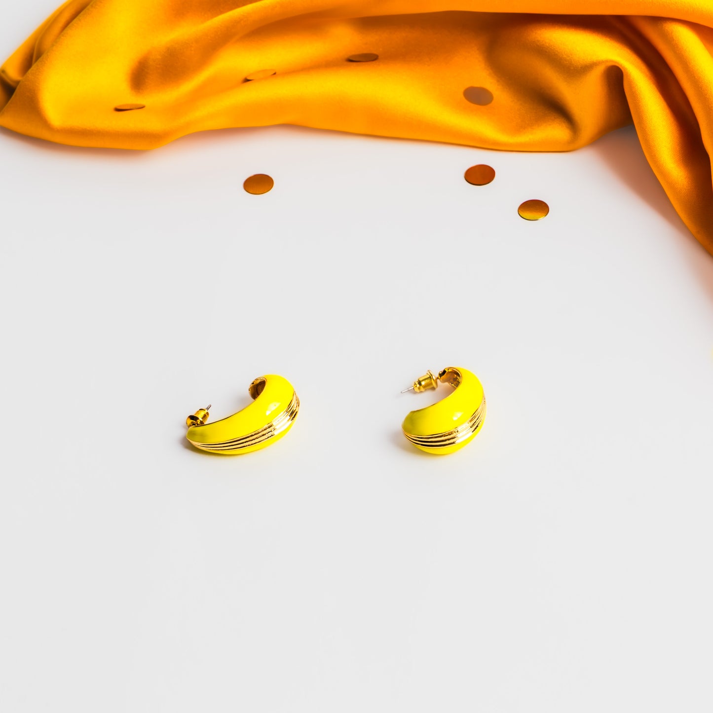 Cercei golden drop - Galben