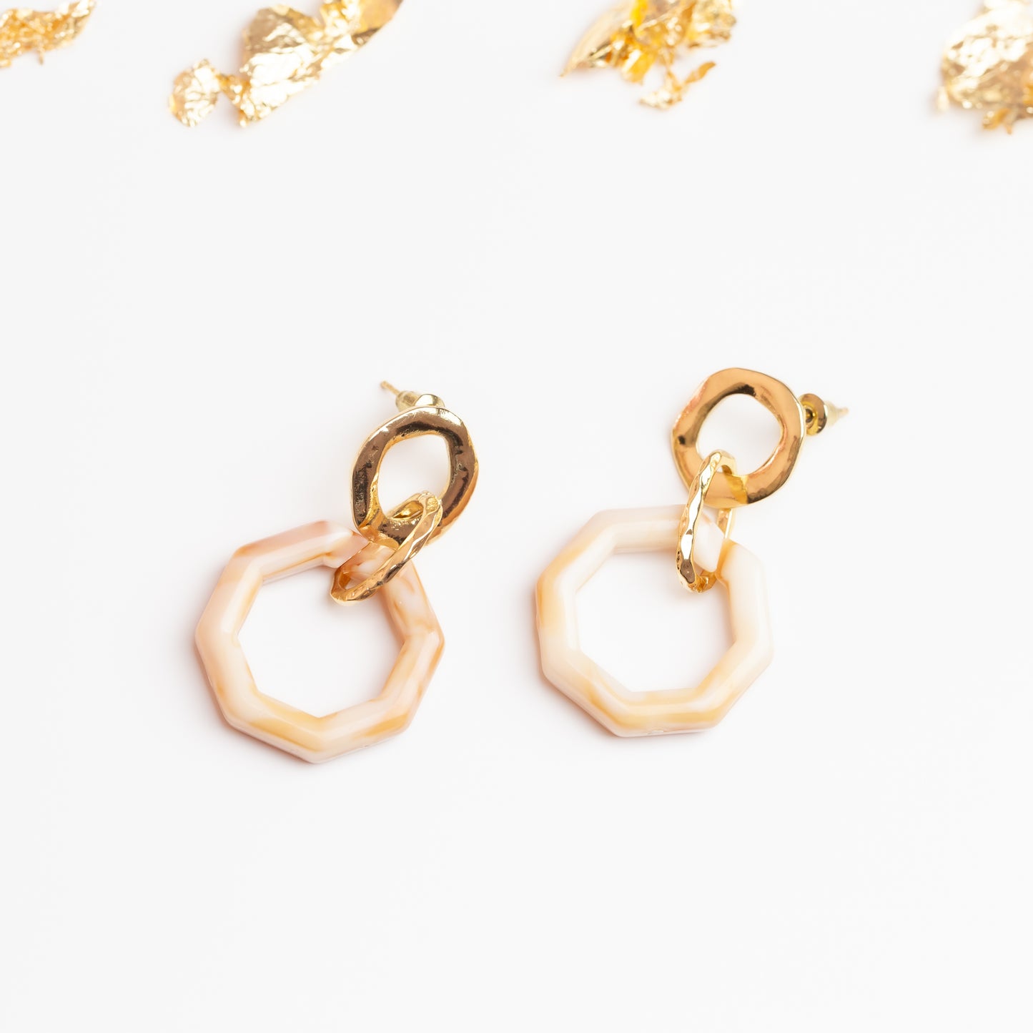 Cercei kronos ușori și delicați - Bej