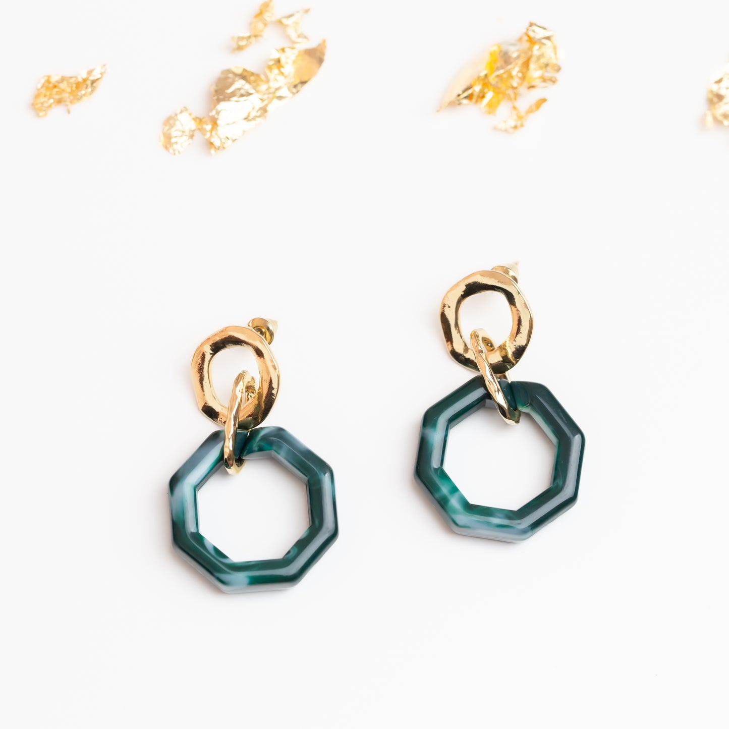 Cercei kronos ușori și delicați - Verde