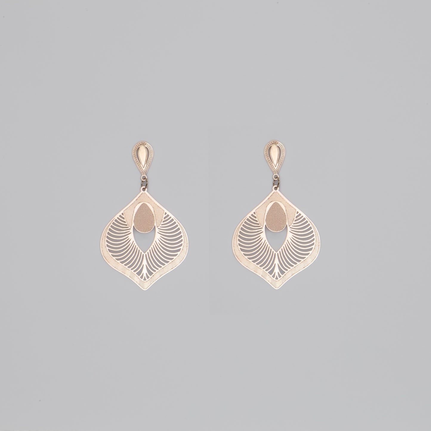 Cercei lungi eleganți Antique Fantasy - Rose Gold