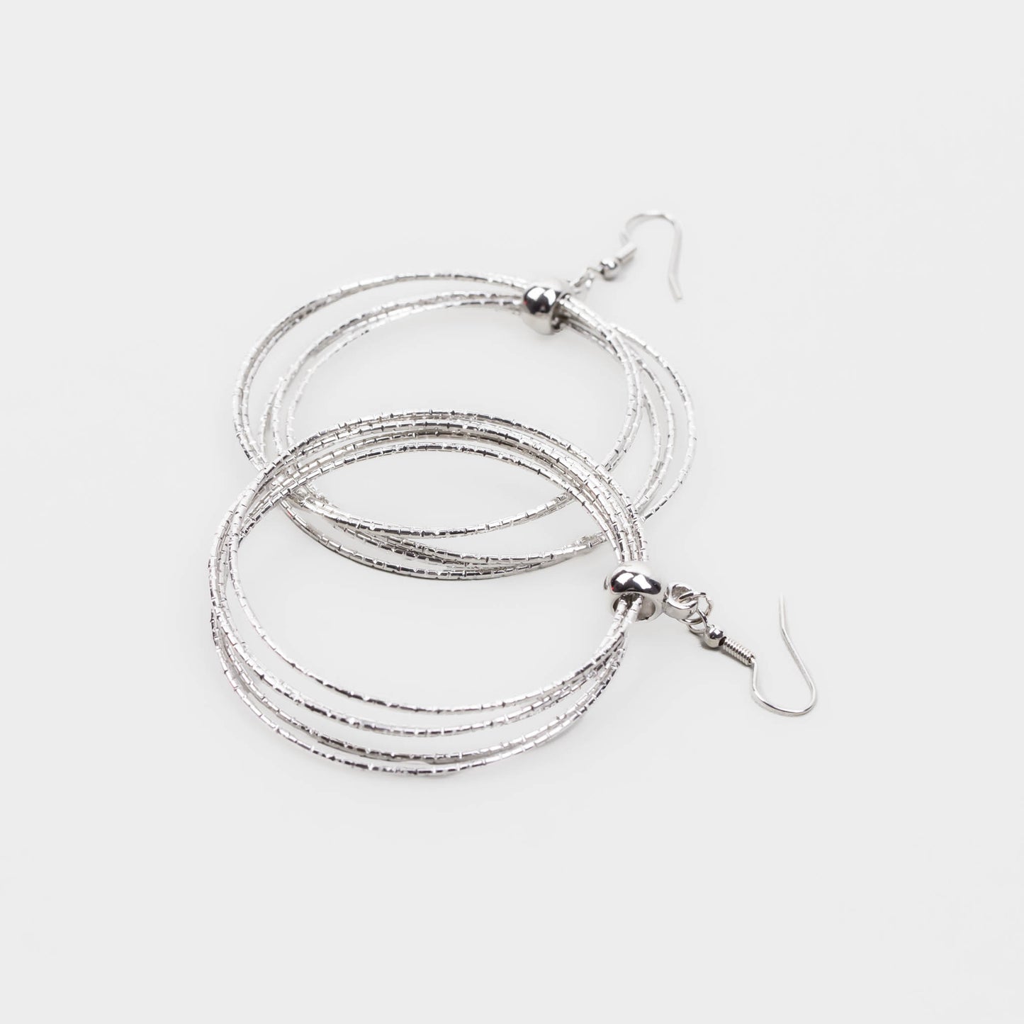 Cercei lungi olimpic life cu cercuri - Argintiu