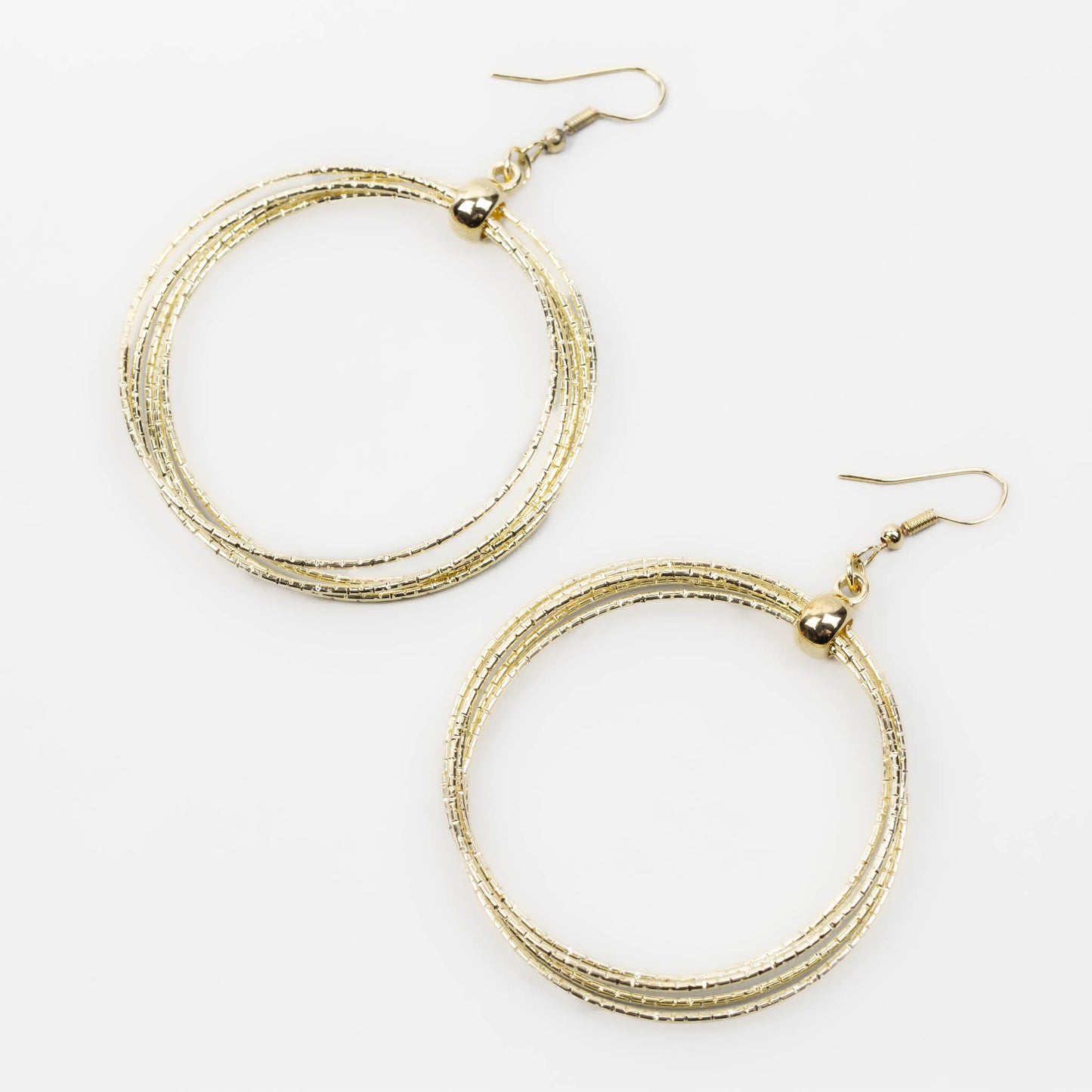 Cercei lungi olimpic life cu cercuri - Auriu