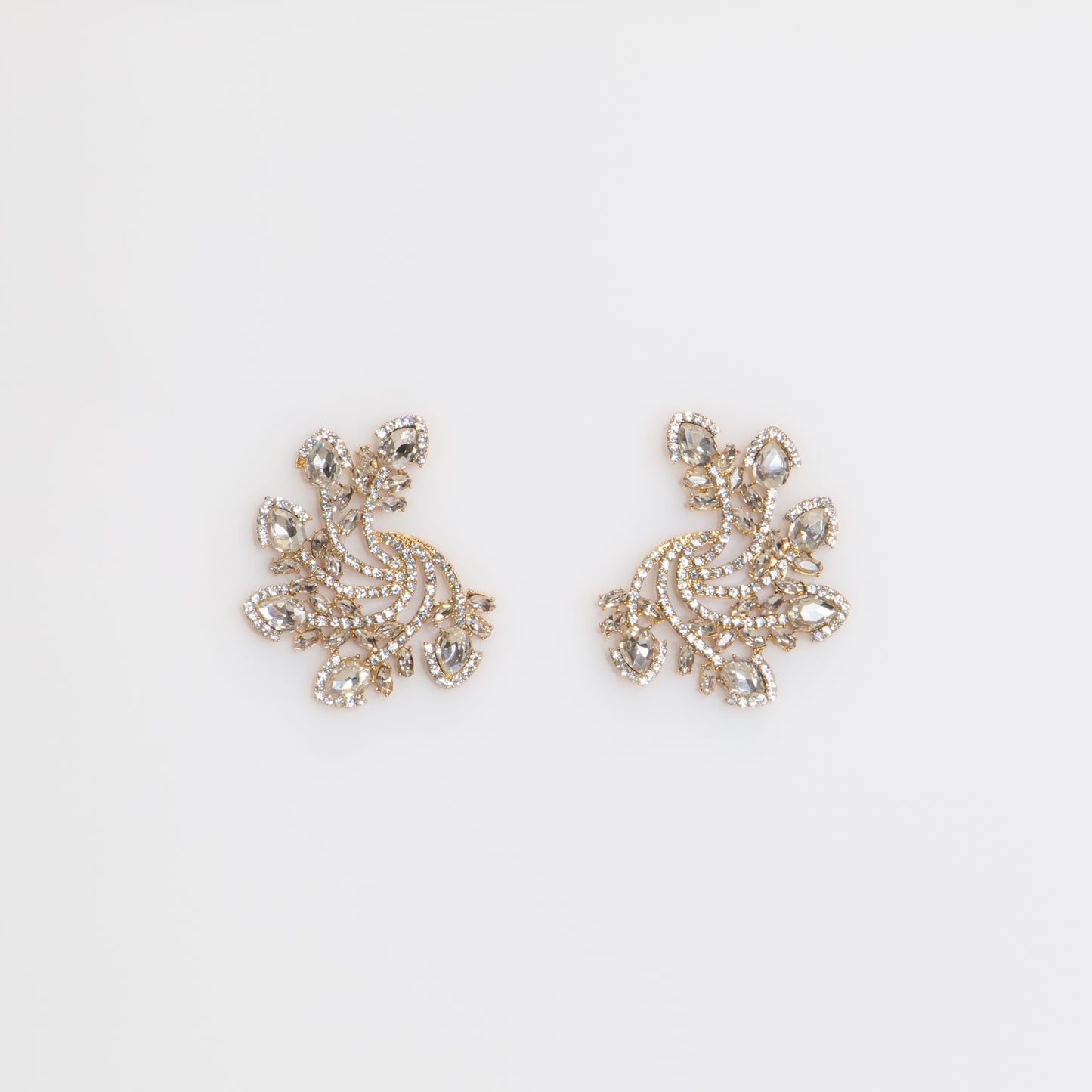 Cercei mari eleganți cu pietre rafinate, Spriala Universului - Strălucitor