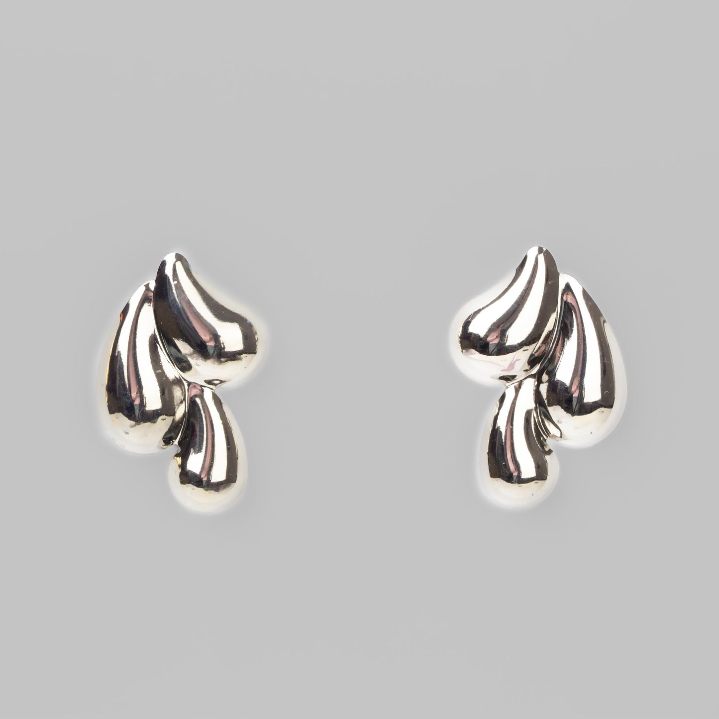 Cercei metalici liquid tears, set 2 - Argintiu, Auriu