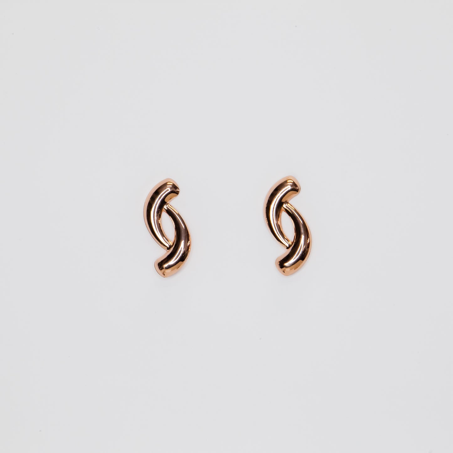 Cercei metalici Luminous Curve - Rose Gold