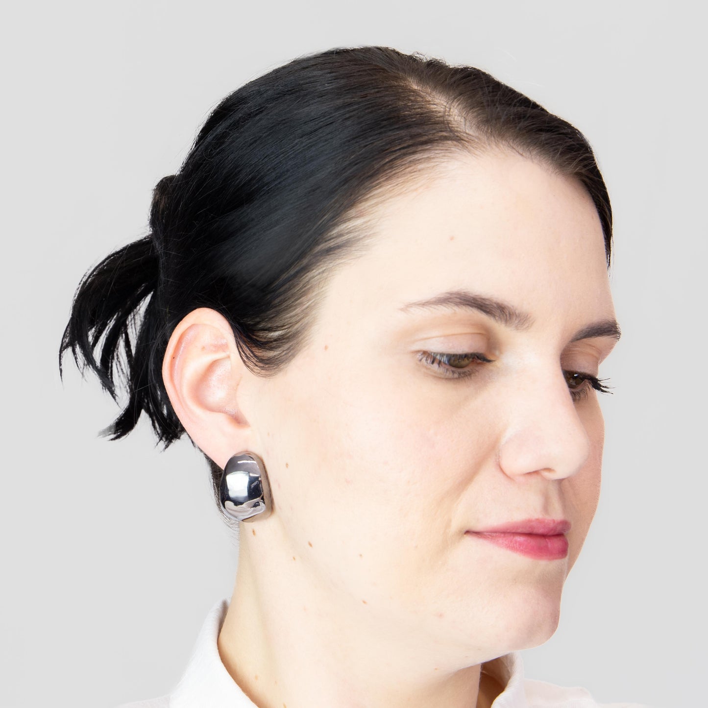Cercei metalici maximal chic, set 2 - Gri Antracit