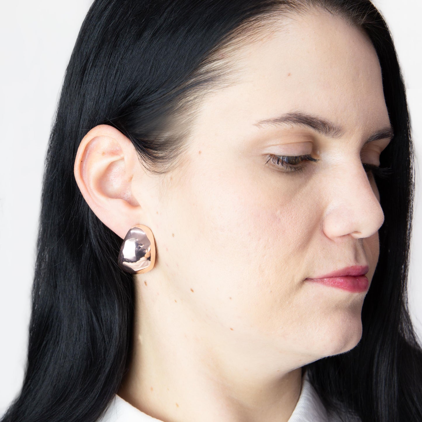 Cercei metalici maximal chic, set 2 - Rose Gold