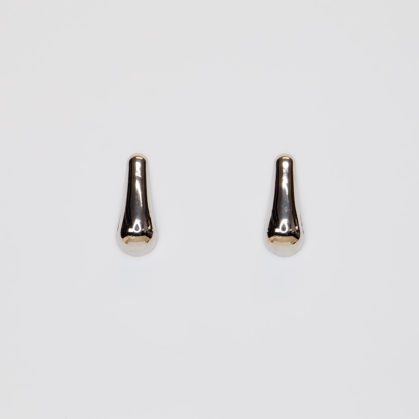Cercei metalici Metallic Teardrop - Argintiu