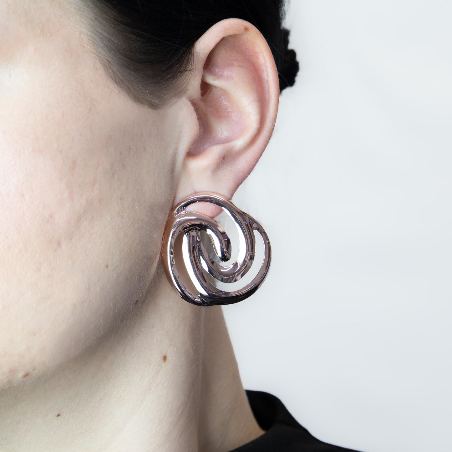 Cercei metalici milky way, set 2 - Rose Gold