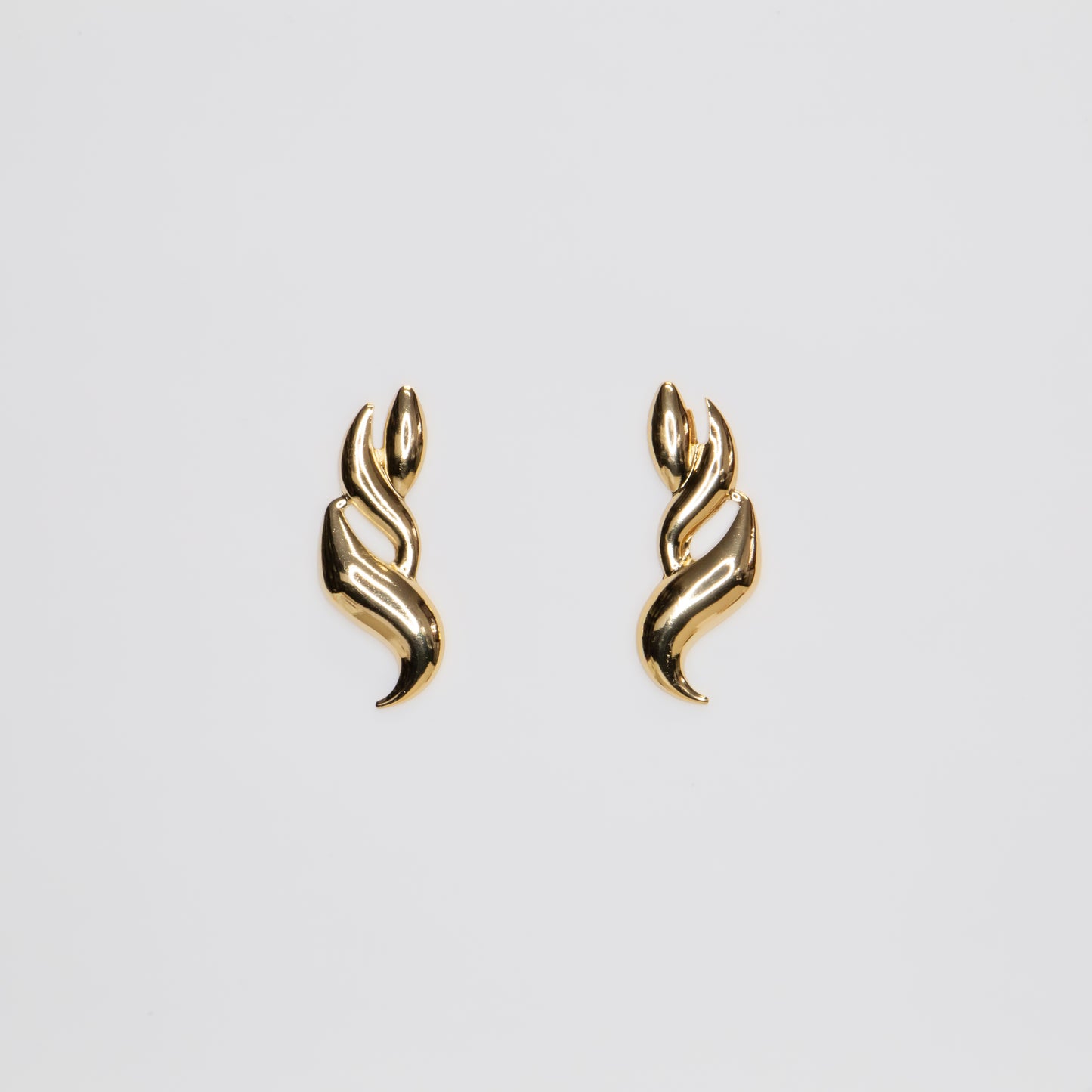 Cercei metalici Ornament Regal - Auriu