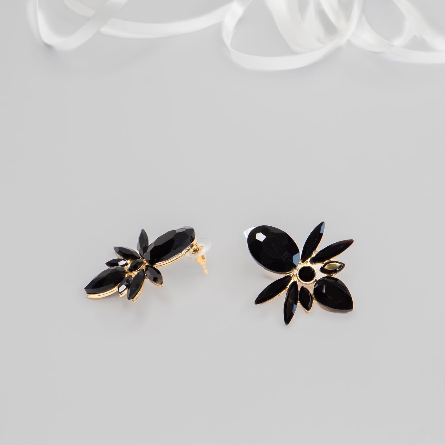Cercei mici cu pietre strălucitoare, Timeless Shine - Negru