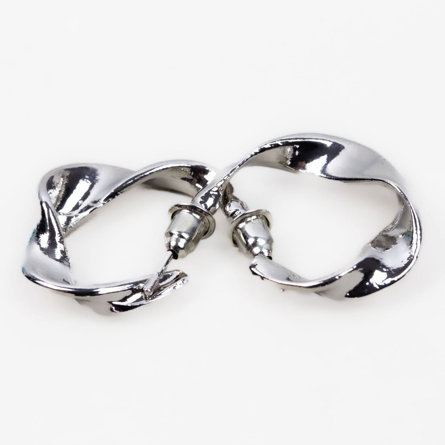 Cercei mici verigă spiralați - Argintiu